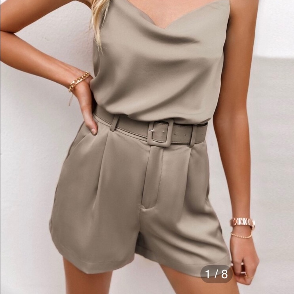 CAMI TOP AND BUCKLE SHORT SET